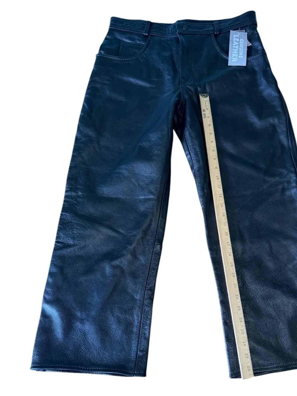 XELEMENT Advanced Motocycle Gear Black Leather Motorcycle Pants 34x28